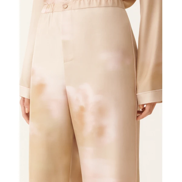 Fabiana Filippi Printed Silk Twill Trousers in Memento Rosae, view 5