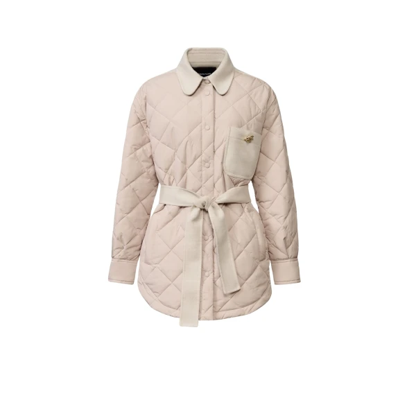 Fabiana Filippi Quilted Nylon Shirt Jacket in Cachà