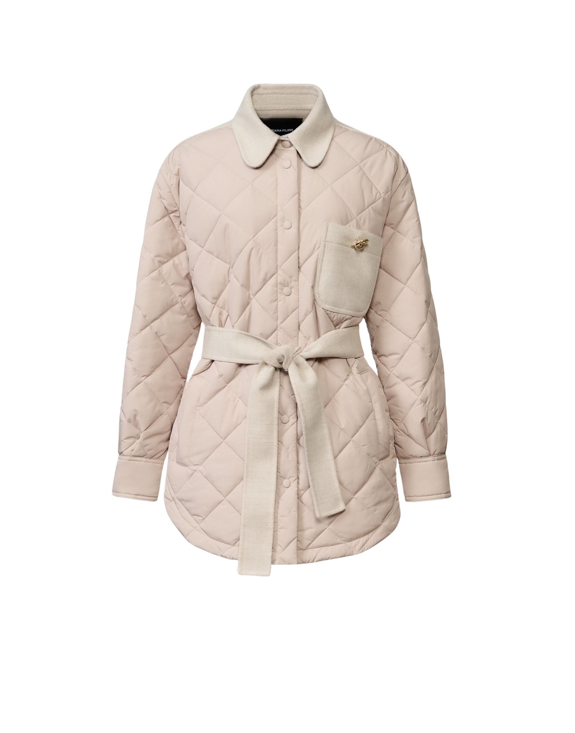 Fabiana Filippi Quilted Nylon Shirt Jacket in Cachà