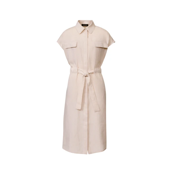 Fabiana Filippi Sahariana Dress in Natural Linen Canvas