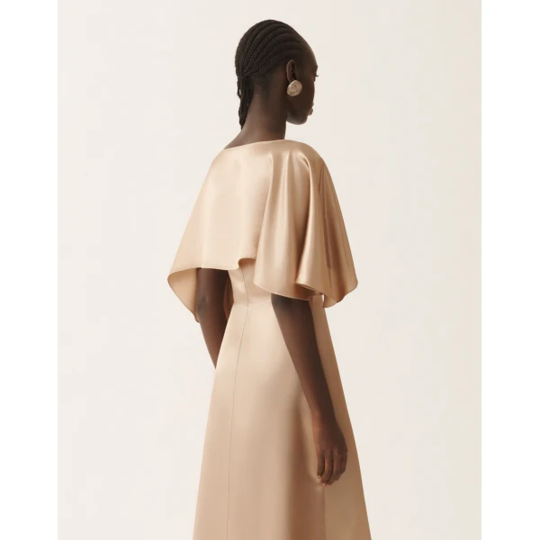 Fabiana Filippi Satin Lingerie Dress in Maple, view 6