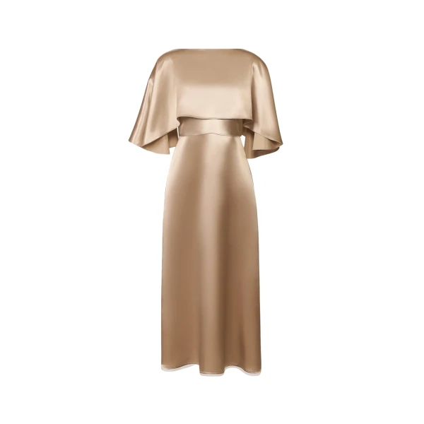 Fabiana Filippi Satin Lingerie Dress in Maple
