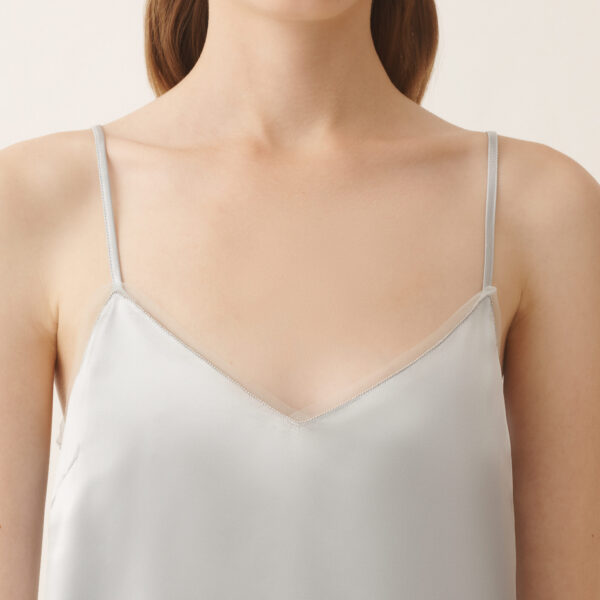 Fabiana Filippi Satin Lingerie Top in Aqua, view 5