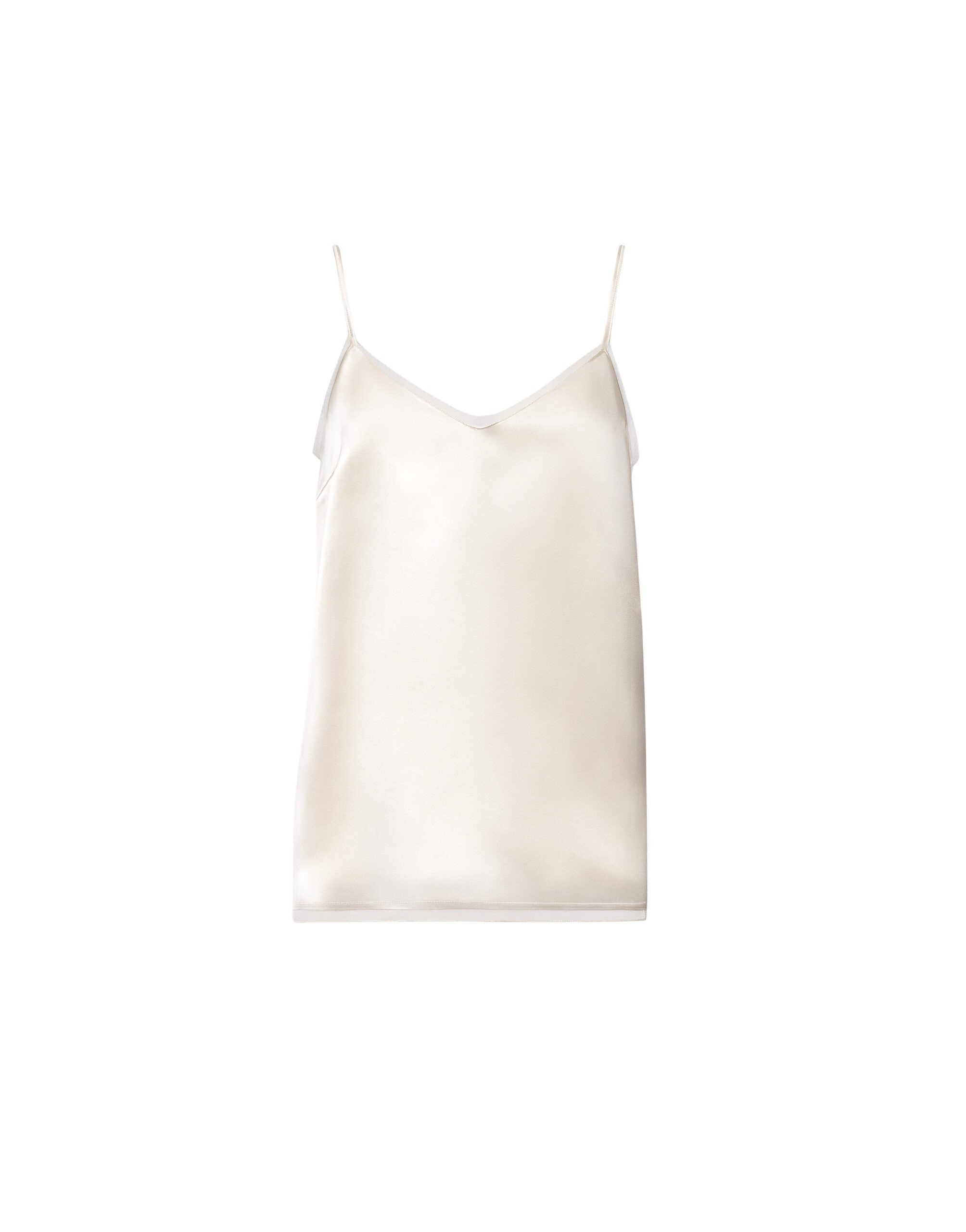 Fabiana Filippi Satin Lingerie Top in Butter