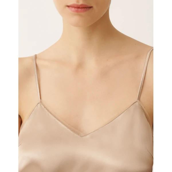 Fabiana Filippi Satin Lingerie Top in Maple, view 5