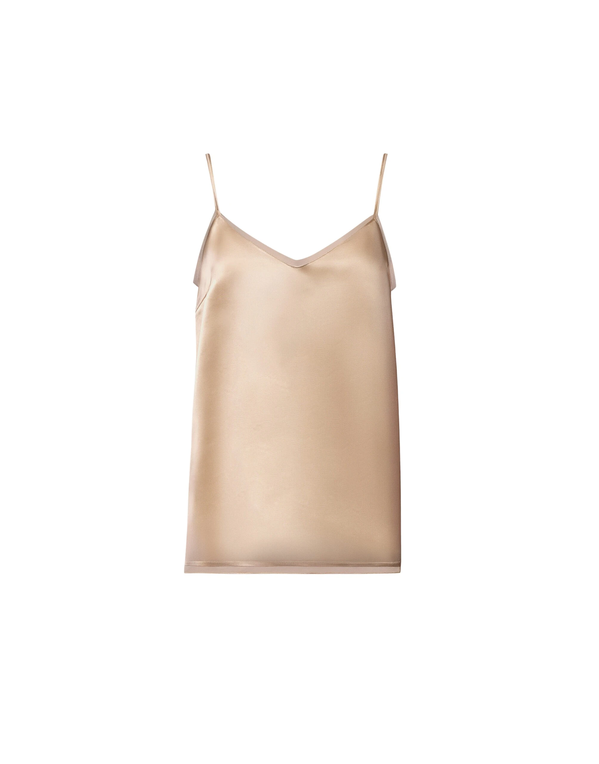 Fabiana Filippi Satin Lingerie Top in Maple
