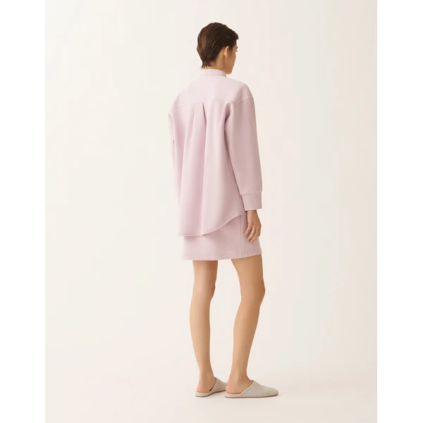 Fabiana Filippi Scuba Cashmere Shirt in Lilac Pink, view 4