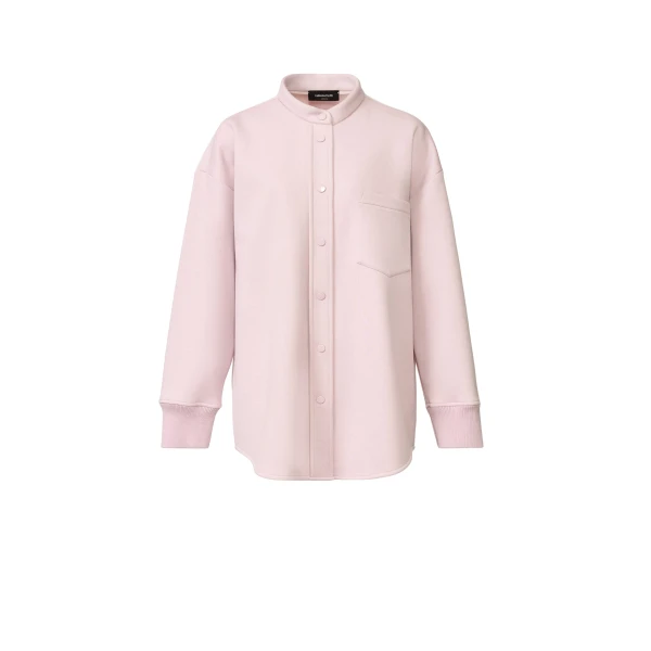 Fabiana Filippi Scuba Cashmere Shirt in Lilac Pink
