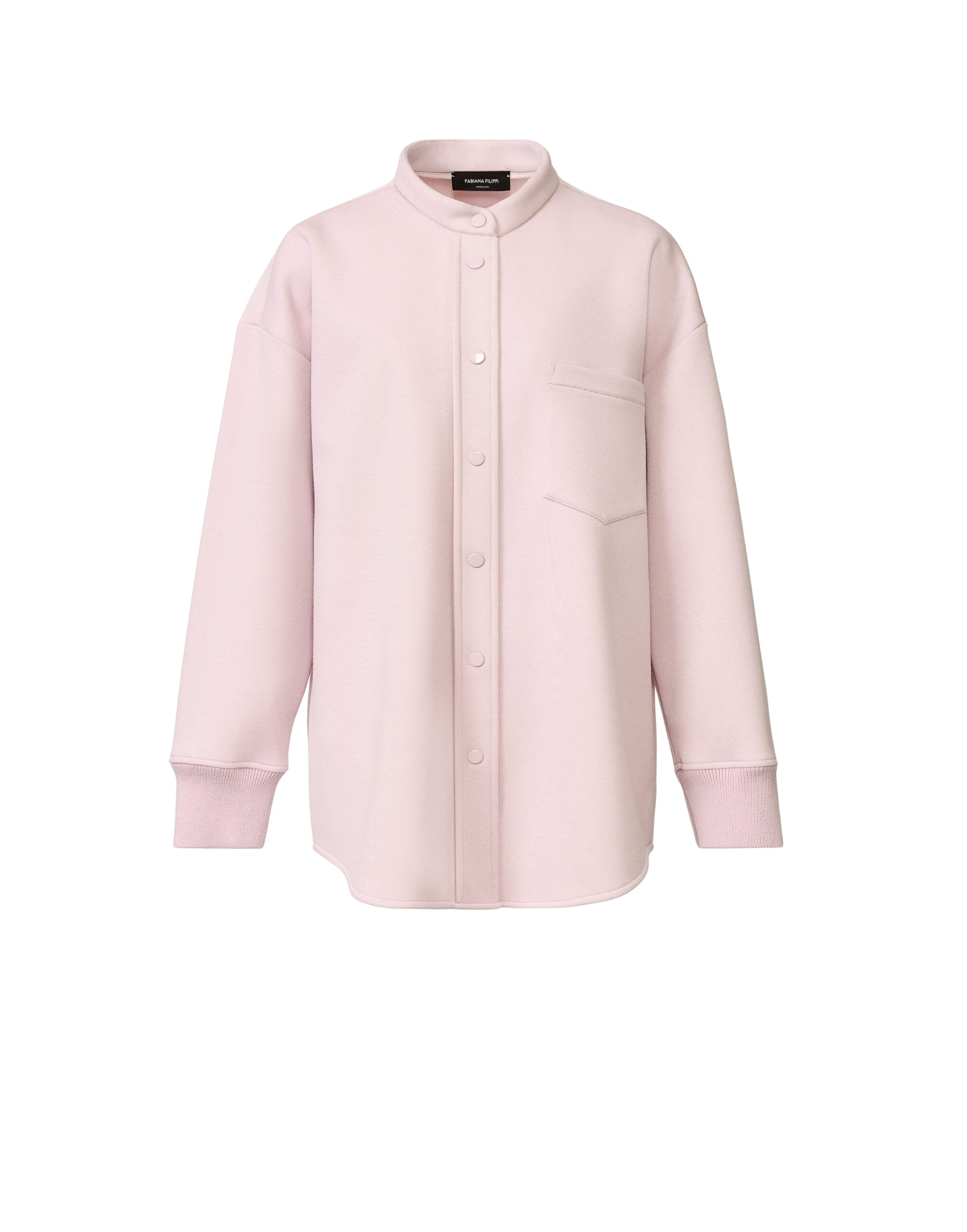Fabiana Filippi Scuba Cashmere Shirt in Lilac Pink
