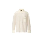 Fabiana Filippi Shirt in Organic Cotton with Lustrous Viscose, Butter