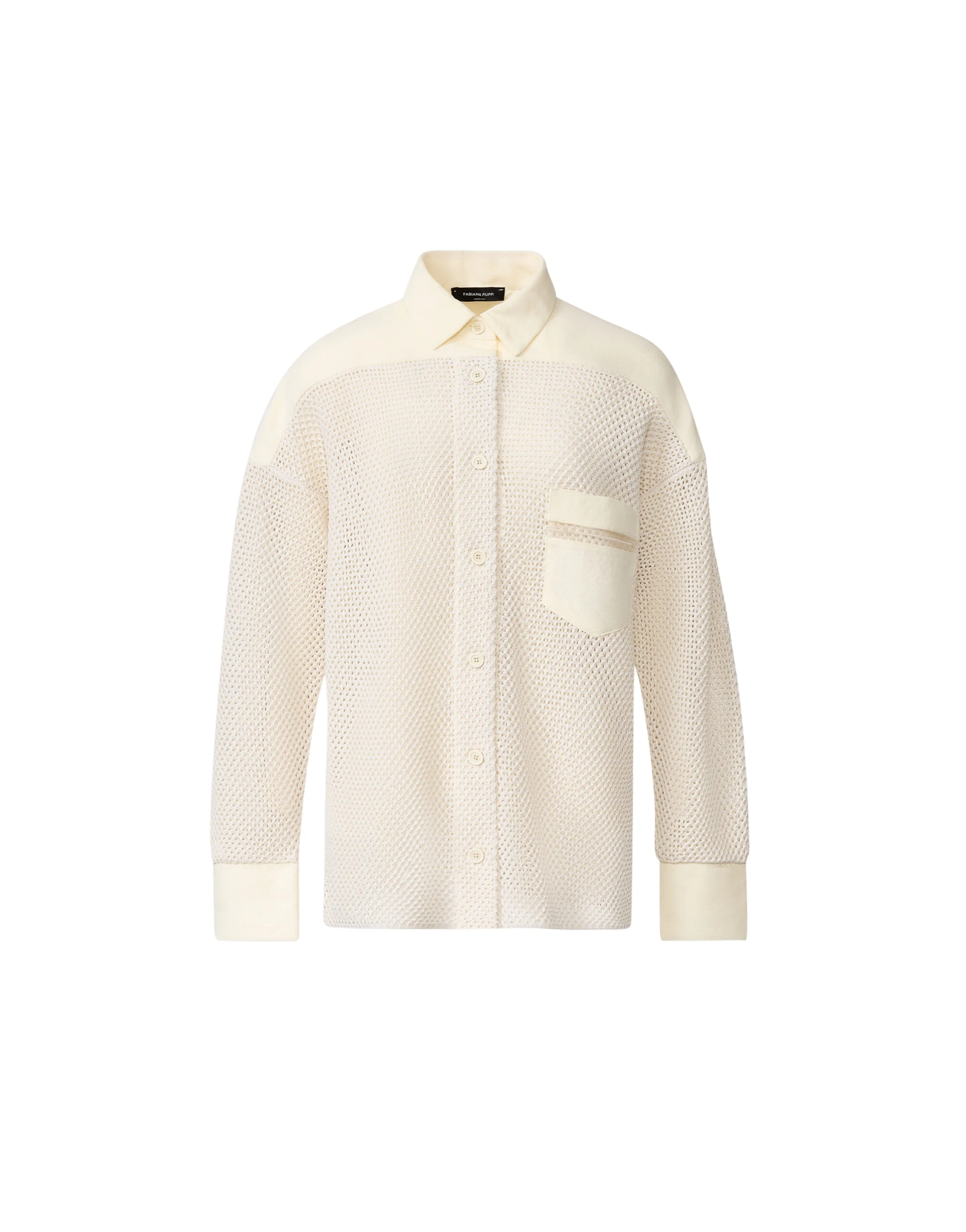 Fabiana-Filippi-Shirt-in-Organic-Cotton-with-Lustrous-Viscose-Butter-scaled58096_nobg Fabiana Filippi Shirt in Organic Cotton with Lustrous Viscose, Butter
