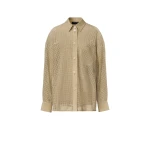 Fabiana Filippi Shirt in Perforated Suede, Khaki