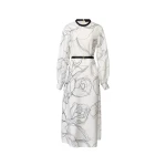 Fabiana Filippi Silk Twill Dress in White