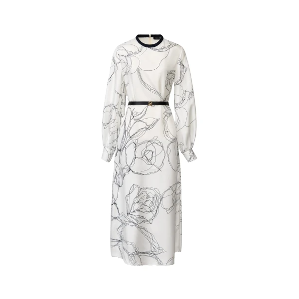 Fabiana Filippi Silk Twill Dress in White