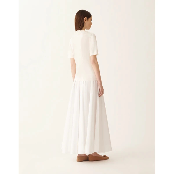 Fabiana Filippi Silk and Cotton Polo in Raffia Knit, view 4