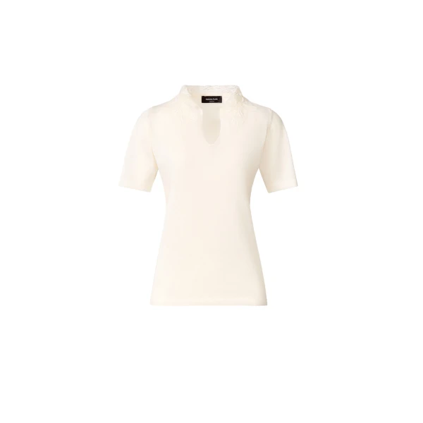 Fabiana Filippi Silk and Cotton Polo in Raffia Knit