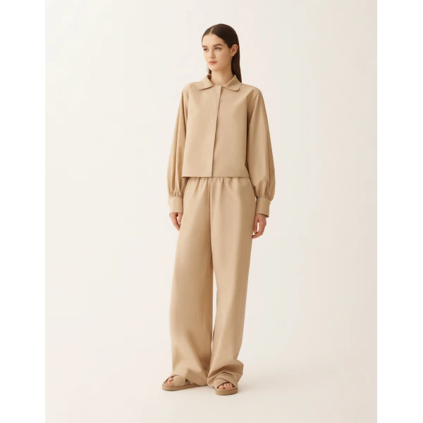Fabiana Filippi Silk and Cotton Shirt in Acer, view 3