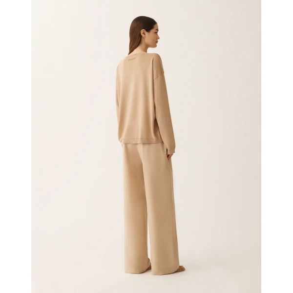 Fabiana Filippi Silk and Cotton Sweater in Acer, view 4