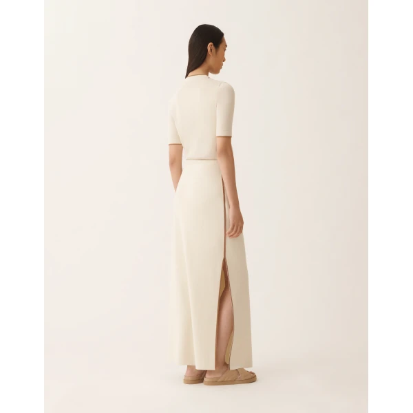 Fabiana Filippi Skirt in Organic Cotton, Butter, view 4