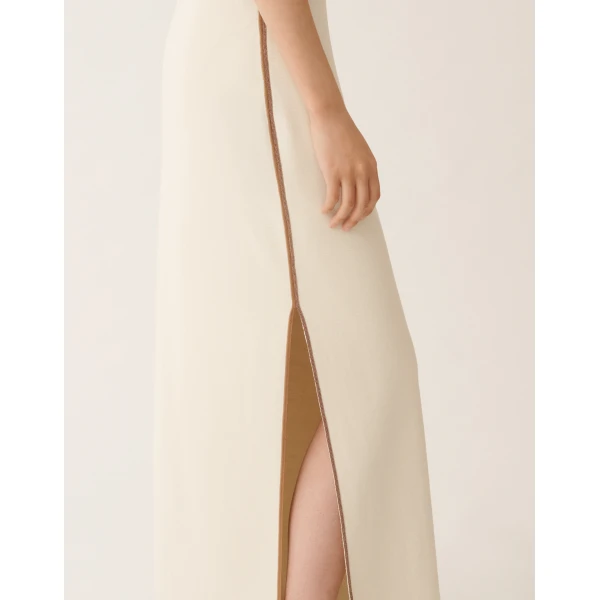 Fabiana Filippi Skirt in Organic Cotton, Butter, view 5
