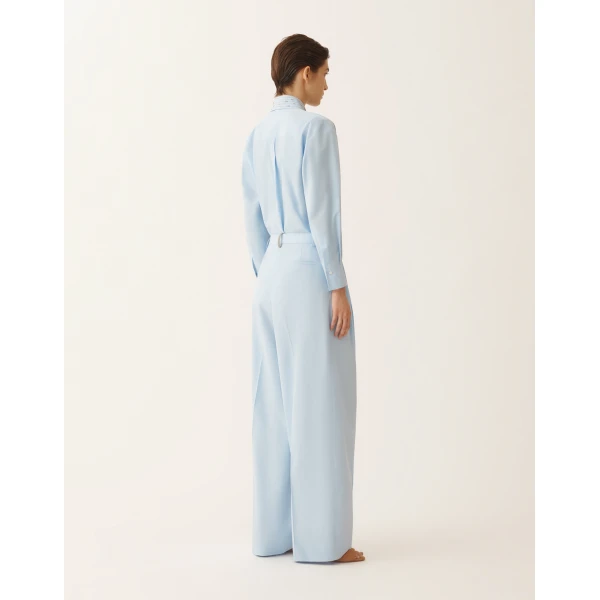Fabiana Filippi Sky Blue Poplin Pants, view 4