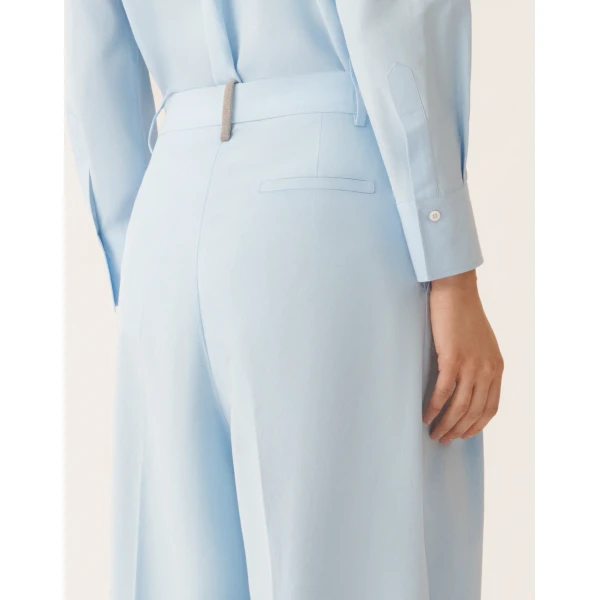 Fabiana Filippi Sky Blue Poplin Pants, view 5