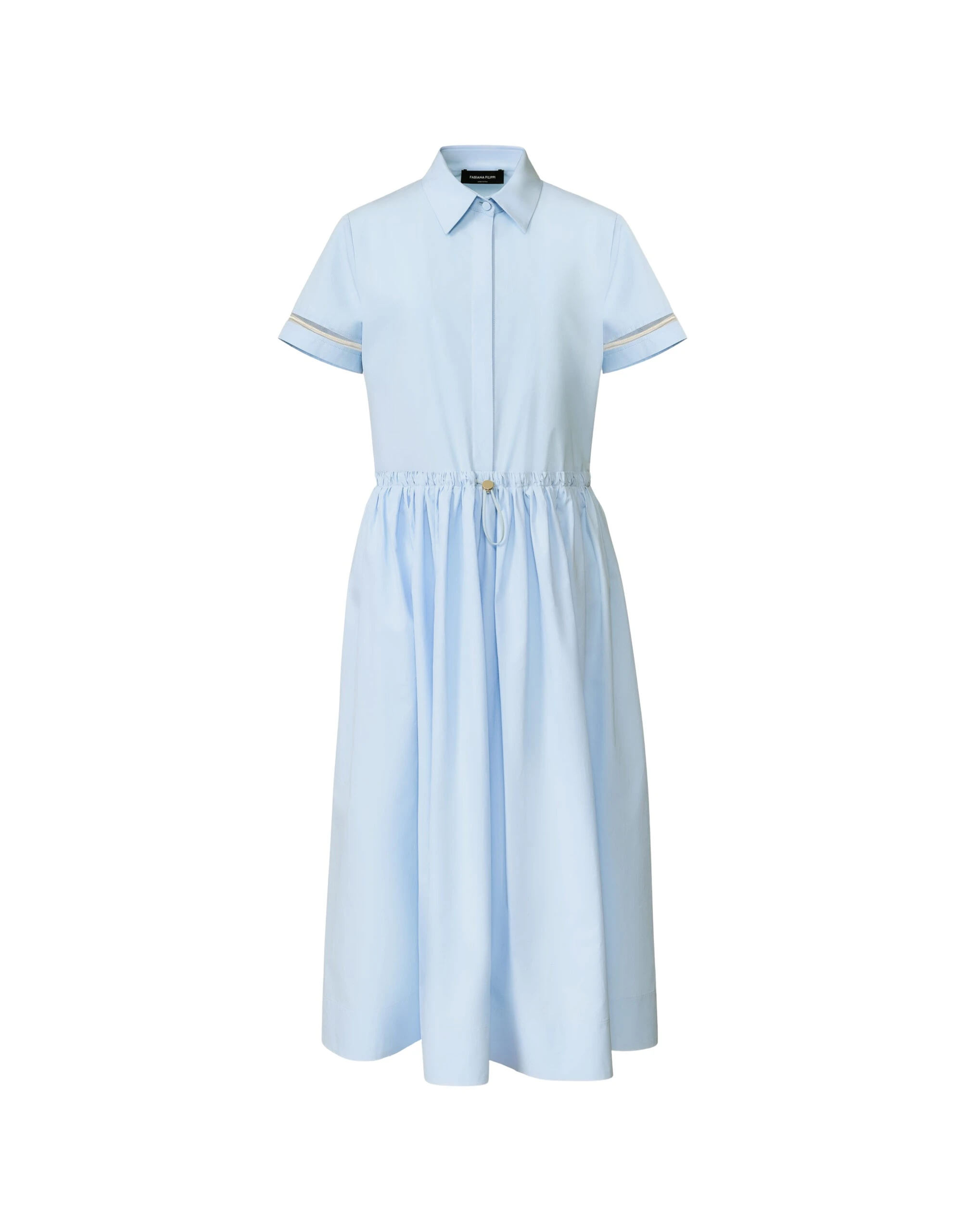 Fabiana Filippi Sky Blue Poplin Polo Dress
