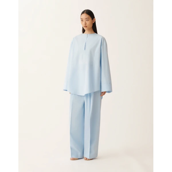 Fabiana Filippi Sky Blue Poplin Shirt, view 3