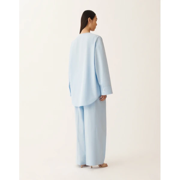 Fabiana Filippi Sky Blue Poplin Shirt, view 4