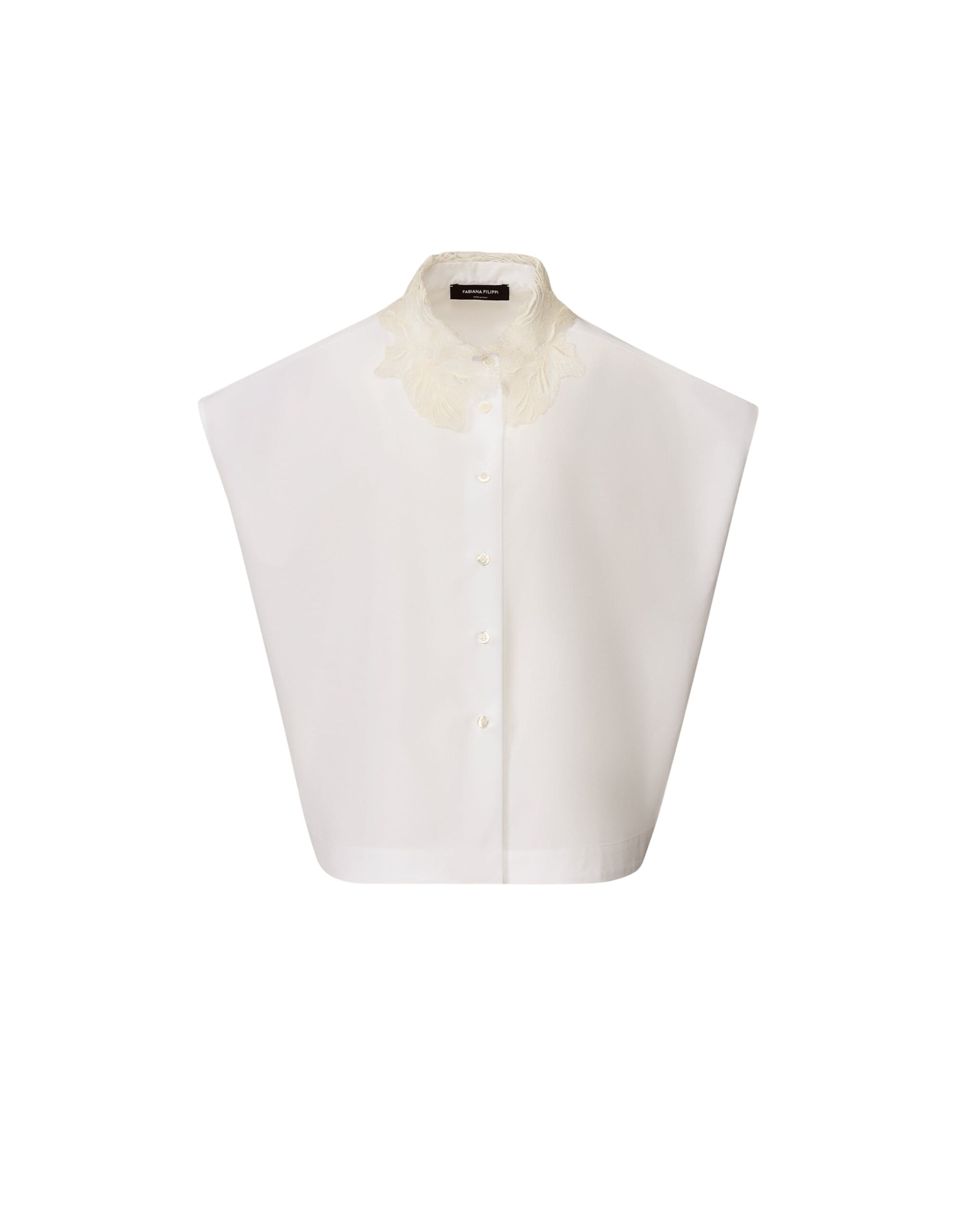 Fabiana Filippi Sleeveless Shirt in Optical White Poplin
