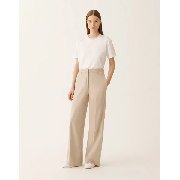 Fabiana Filippi Spoleto Pants in Tech Tailoring, Nude, view 3