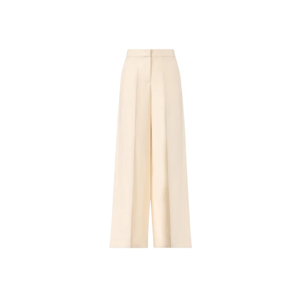 Fabiana Filippi Spoleto Trousers in Wool and Silk, Butter