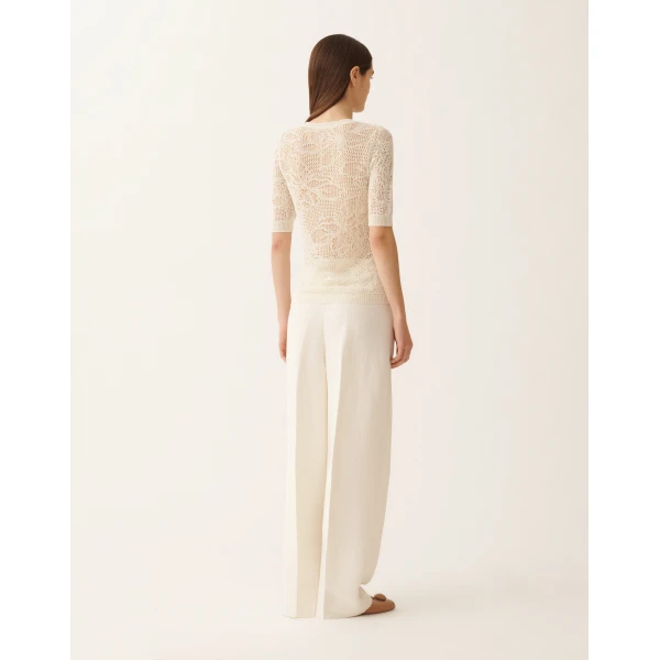 Fabiana Filippi Sweater in Micro Sequins, Mastic, view 4