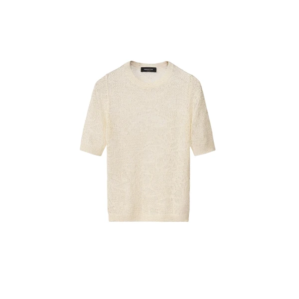Fabiana Filippi Sweater in Micro Sequins, Mastic