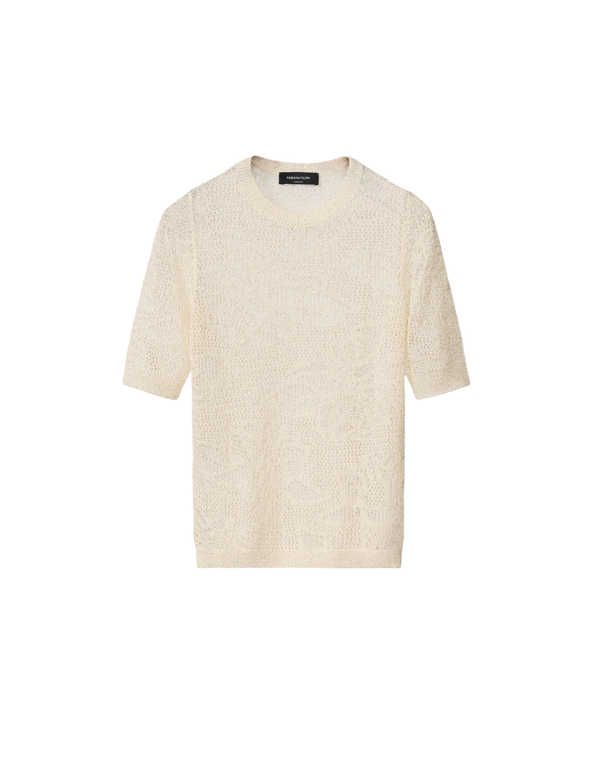 Fabiana Filippi Sweater in Micro Sequins, Mastic