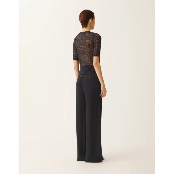 Fabiana Filippi Sweater in Midnight Blue Micro Sequins, view 4