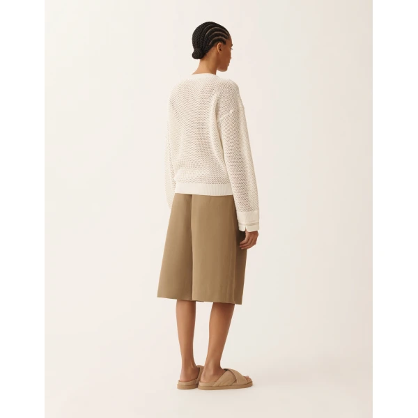 Fabiana Filippi Sweater in Organic Cotton with Lustrous Viscose, Butter, view 4