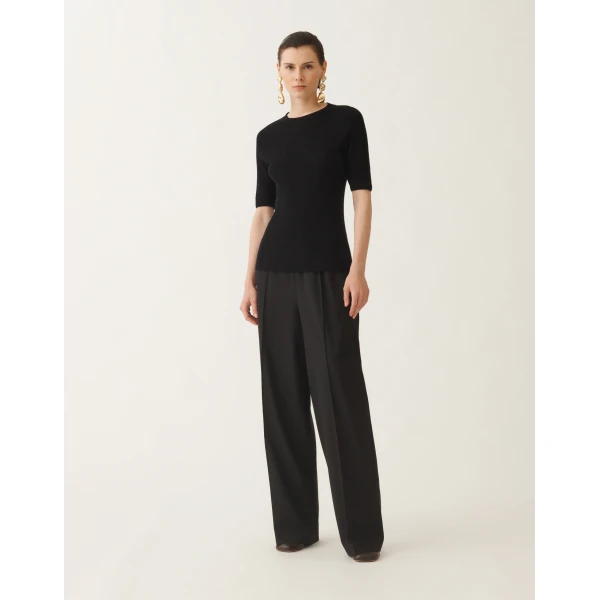 Fabiana Filippi Sweater in Platinum, Black, view 3