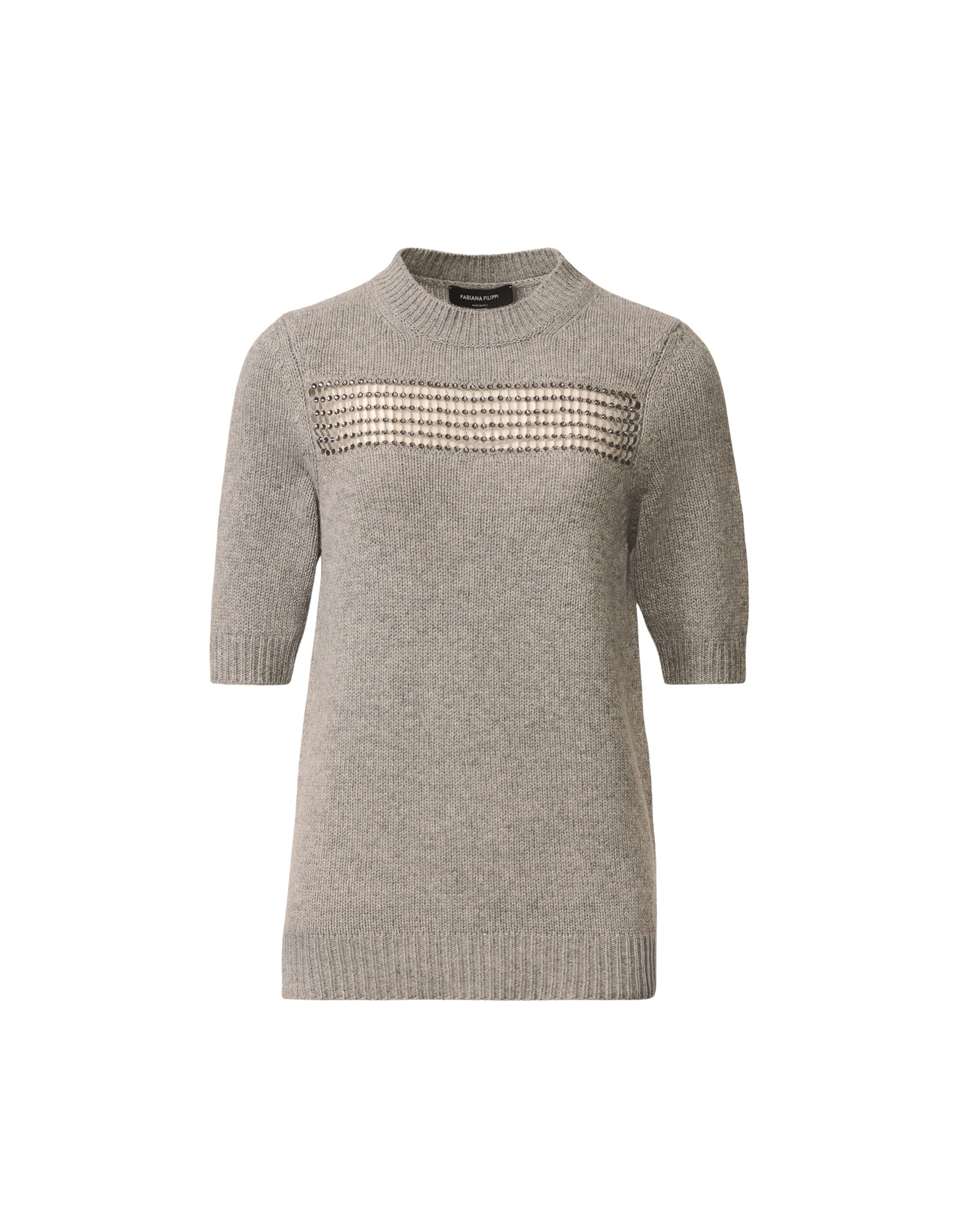 Fabiana Filippi Sweater in Platinum, Rock
