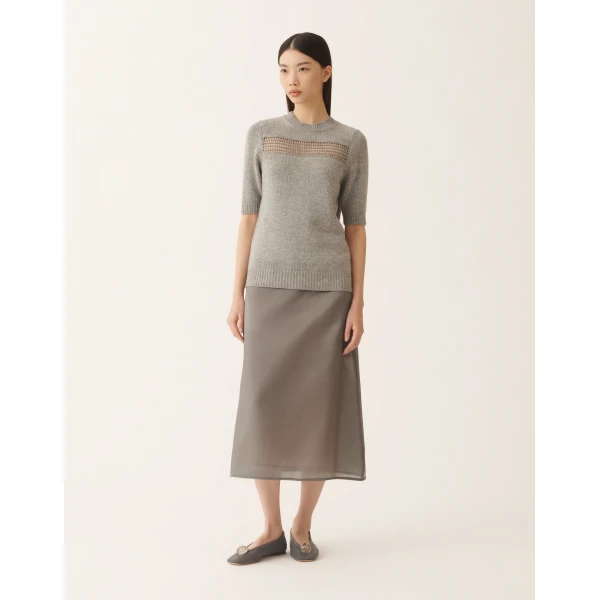 Fabiana Filippi Sweater in Platinum, Rock, view 3