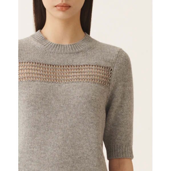 Fabiana Filippi Sweater in Platinum, Rock, view 5
