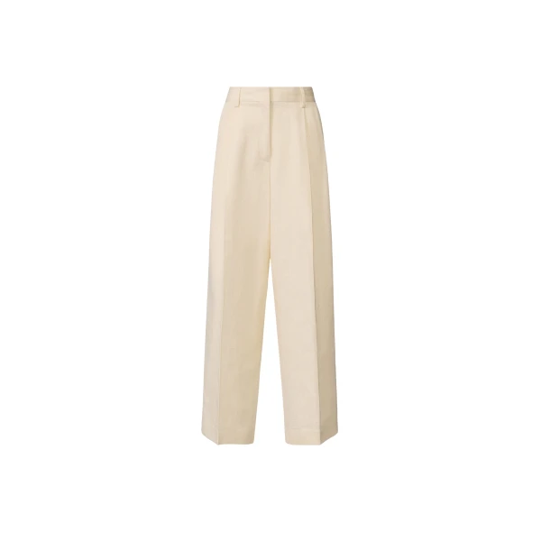 Fabiana Filippi Tailored Pants in Drop Fil Coupé, Butter