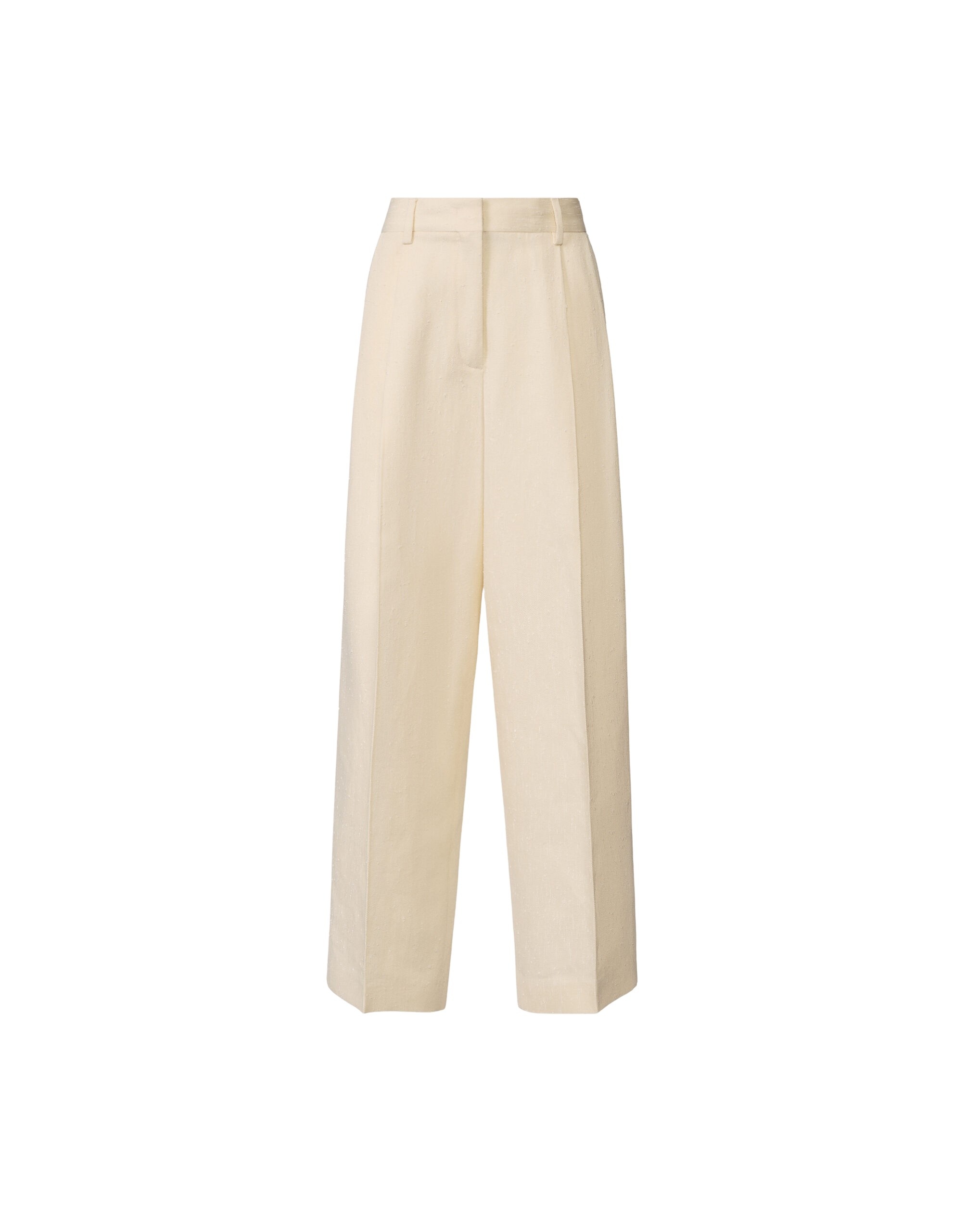 Fabiana Filippi Tailored Pants in Drop Fil Coupé, Butter