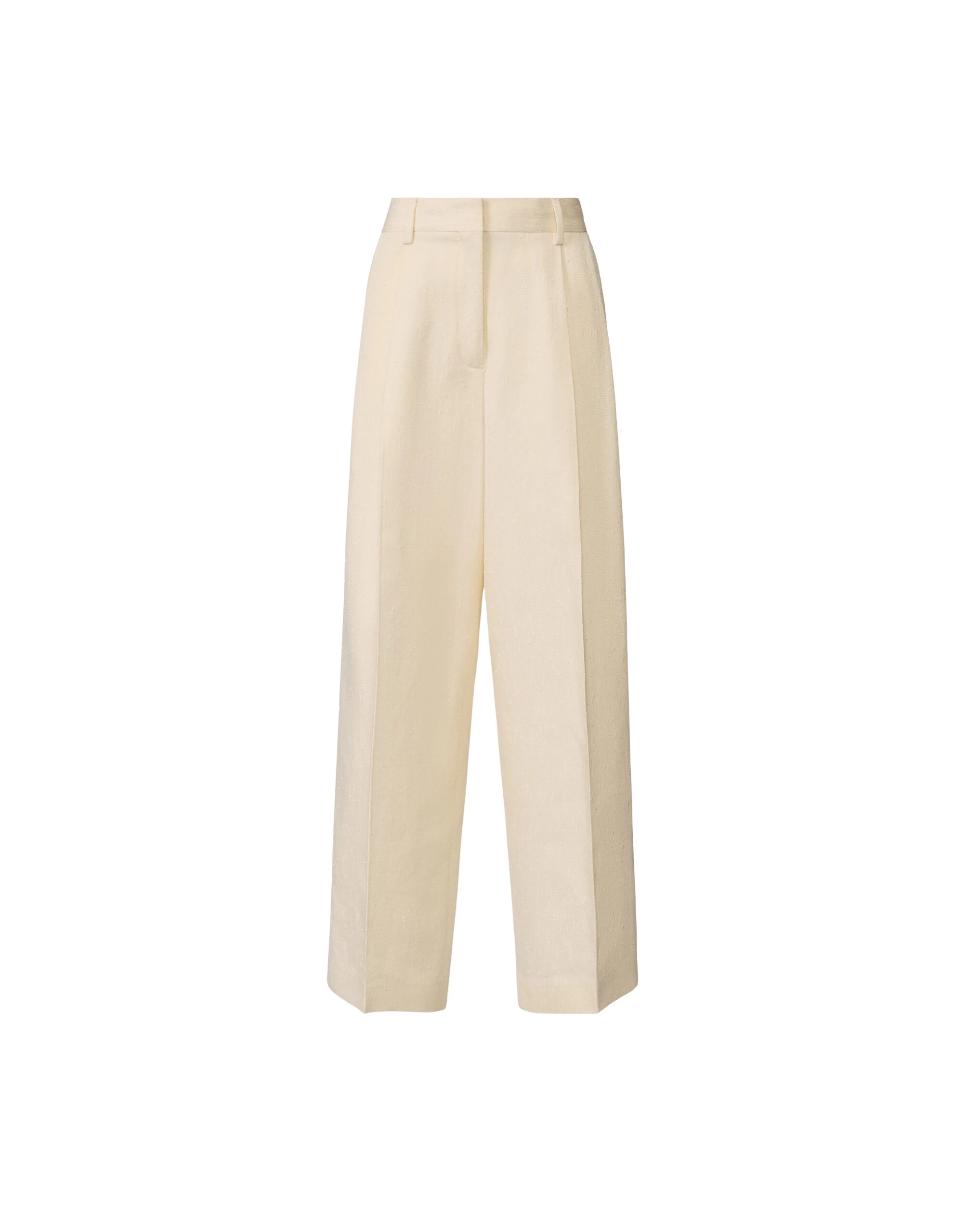 Fabiana Filippi Tailored Pants in Drop Fil Coupé, Butter