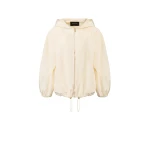Fabiana Filippi Technical Taffeta Bomber Jacket in Butter