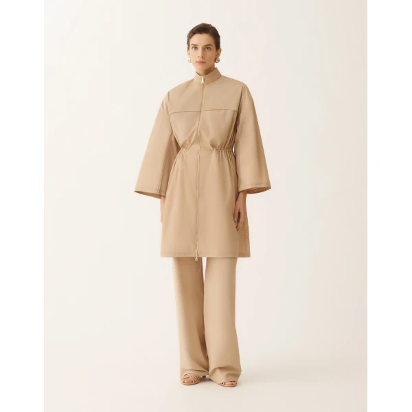 Fabiana Filippi Technical Taffeta Parka in Acer Coat, view 3