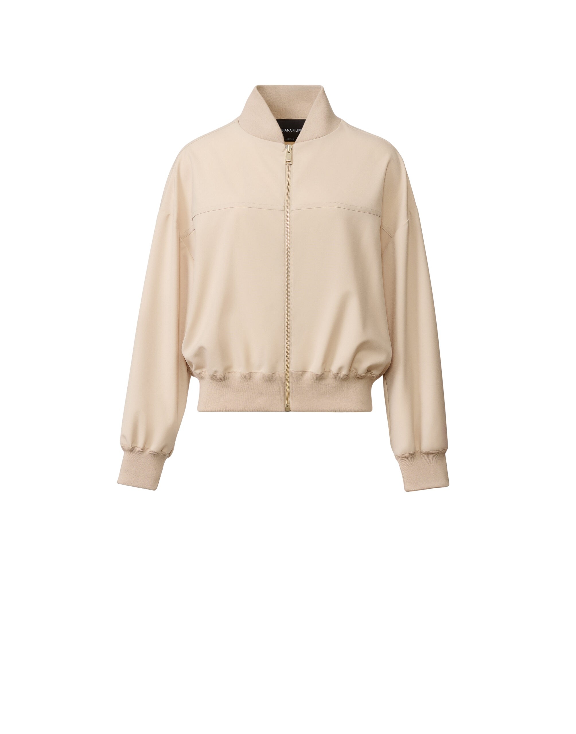 Fabiana Filippi Techno Tailoring Bomber Jacket in Nude