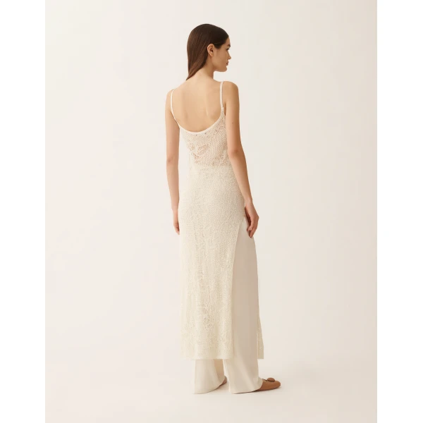 Fabiana Filippi Top Lingerie in Micro Sequins, Mastic, view 4