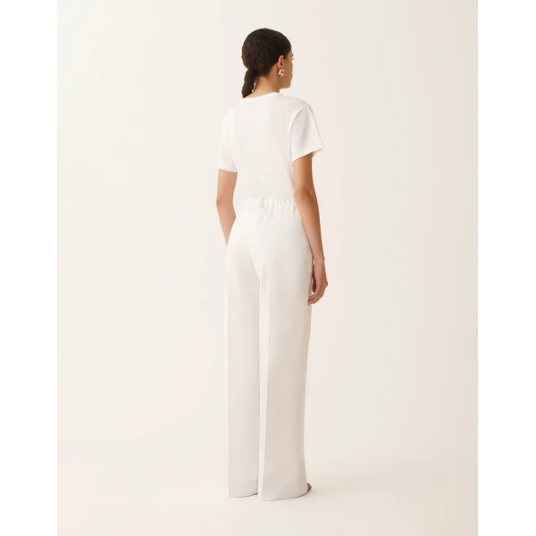 Fabiana Filippi Trevi Pants in Optical White Poplin, view 4