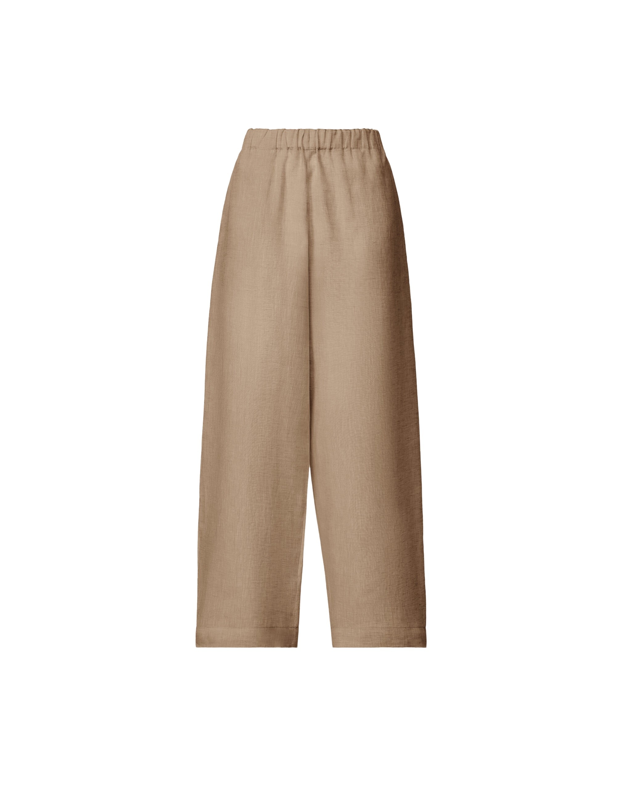 Fabiana Filippi Trevi Pants in Taupe Linen Canvas, Dove Grey